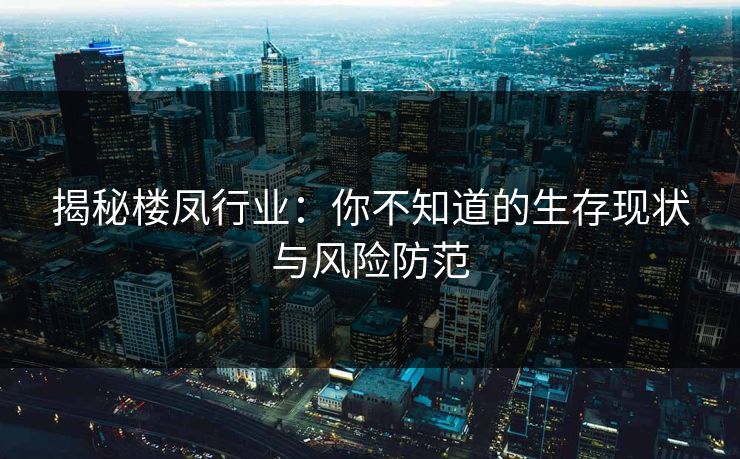 揭秘楼凤行业：你不知道的生存现状与风险防范